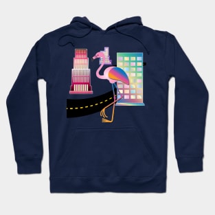 Flamingo In The City Hoodie